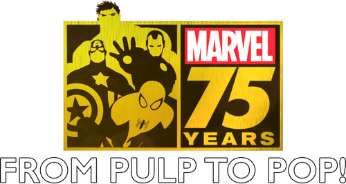Marvel: 75 Years, from Pulp to Pop! logo