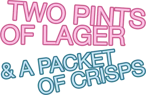 Two Pints of Lager and a Packet of Crisps logo